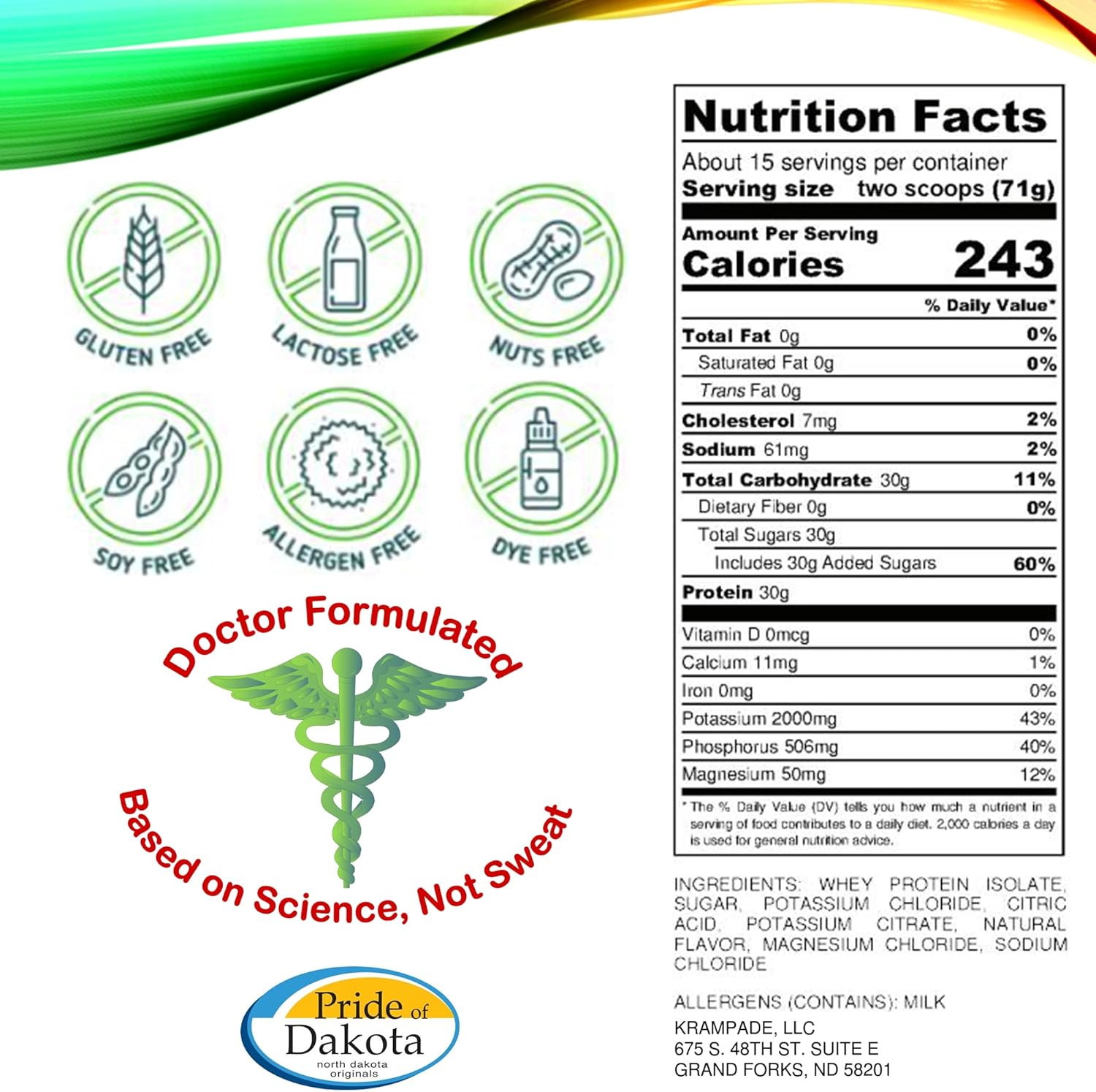 High-Protein Electrolyte Powder with BCAAs, Potassium, and Magnesium - 2X More K+ Than Coconut Water
