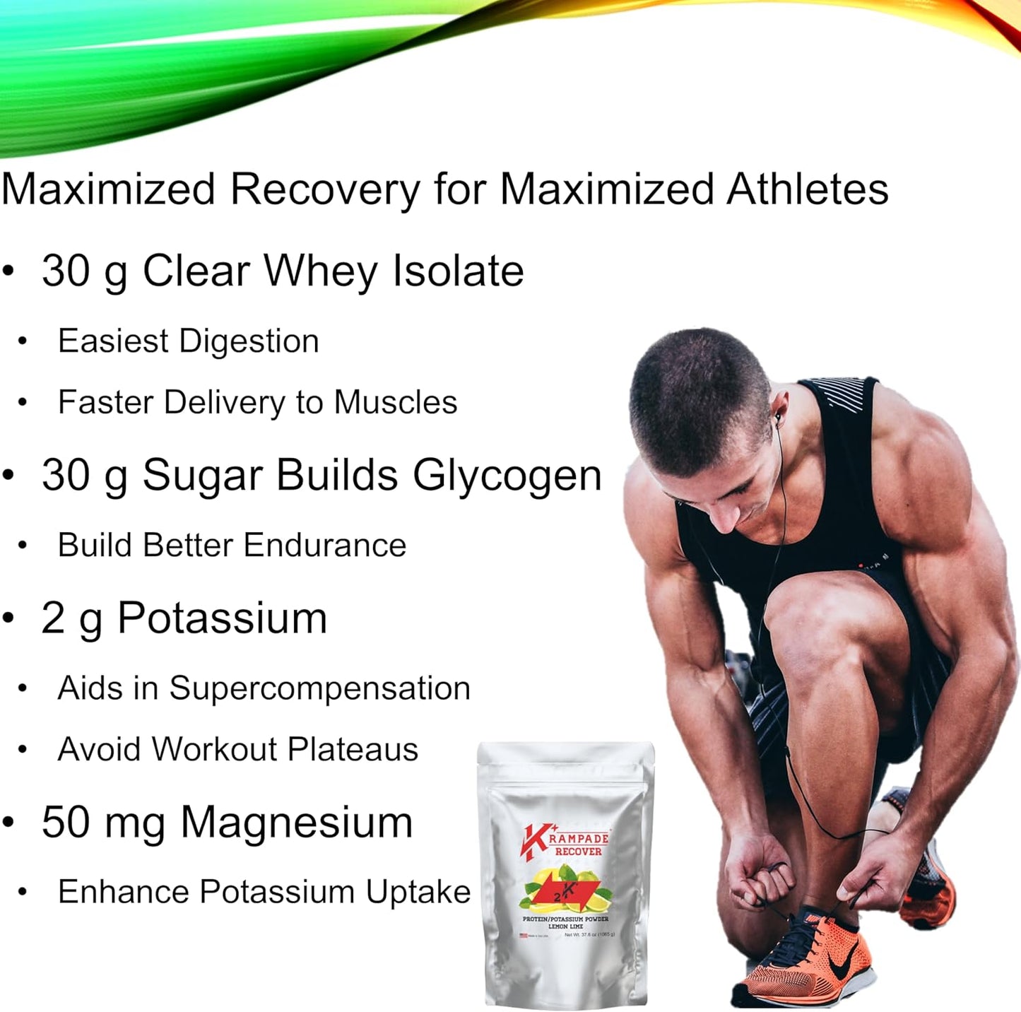 High-Protein Electrolyte Powder with BCAAs, Potassium, and Magnesium - 2X More K+ Than Coconut Water