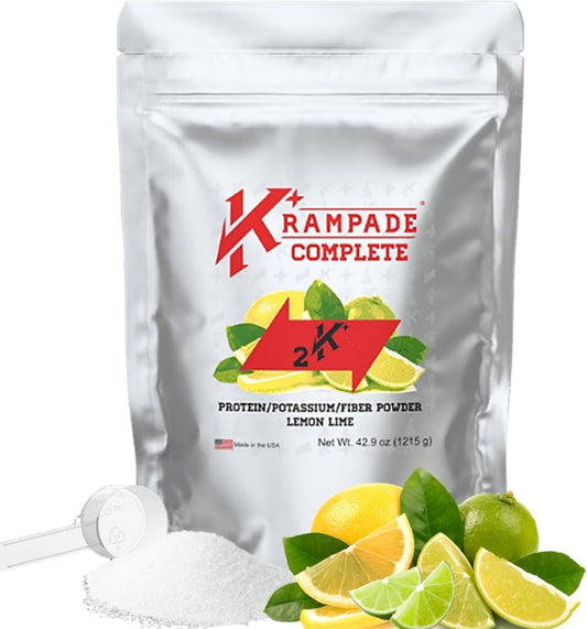 High-Protein Electrolyte Powder with Fiber, BCAAs, and Potassium | Krampade Supplement with Magnesium | Replenish Electrolytes & Boost Muscle Recovery
