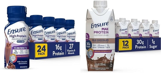 High Protein Nutrition Shake with Fiber - 30g Protein, 1g Sugar, Milk Chocolate - 12 Pack, 11 Fl Oz, Halal