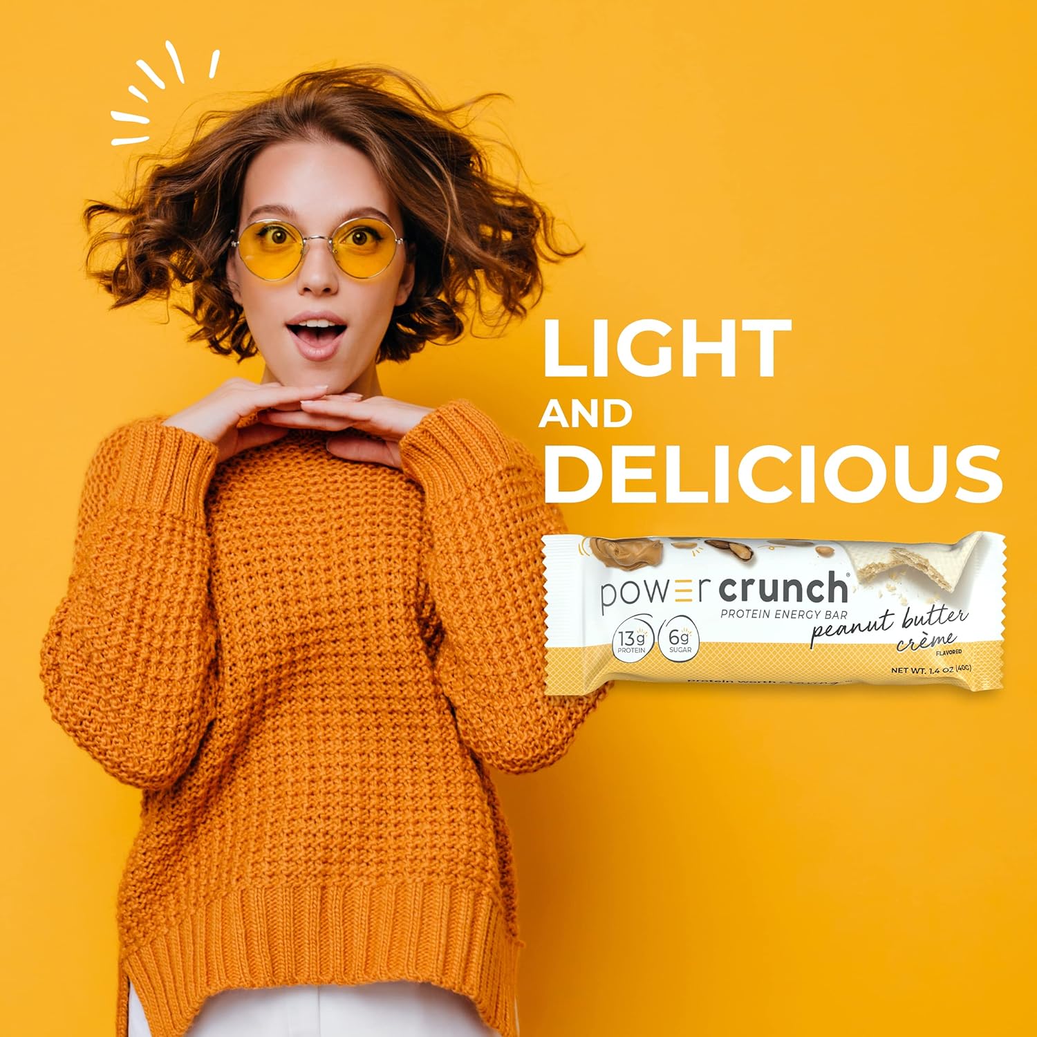 High Protein Peanut Butter Crème Wafer Bars, 1.4 oz (12 Count) - Delicious Power Crunch Snacks