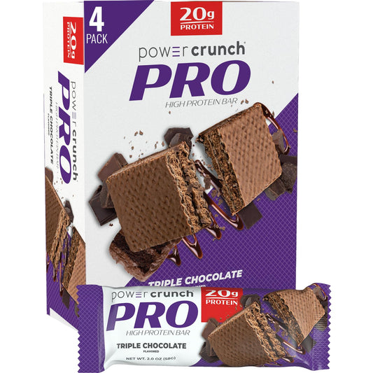High Protein Triple Chocolate Power Crunch PRO Wafer Bars - 2.0 Ounce (4 Count)