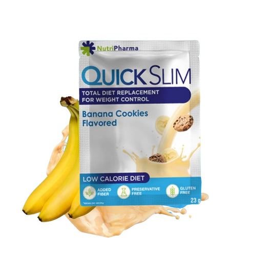 High Protein Weight Loss Shake Powder - Complete Meal Replacement for Women & Men, Low Carb, Intermittent Fasting, Keto, Gluten Free - Banana Cookies Flavor - 1 Serving