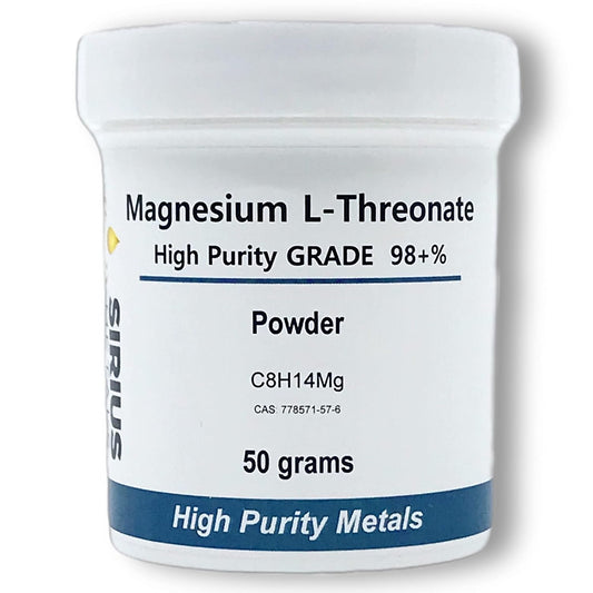 High Purity 50g Sirius Metals Magnesium L-Threonate Supplement