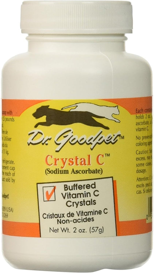 High Purity Buffered Vitamin C Powder for Immune System Support & Overall Health - Dr. Goodpet Crystal C