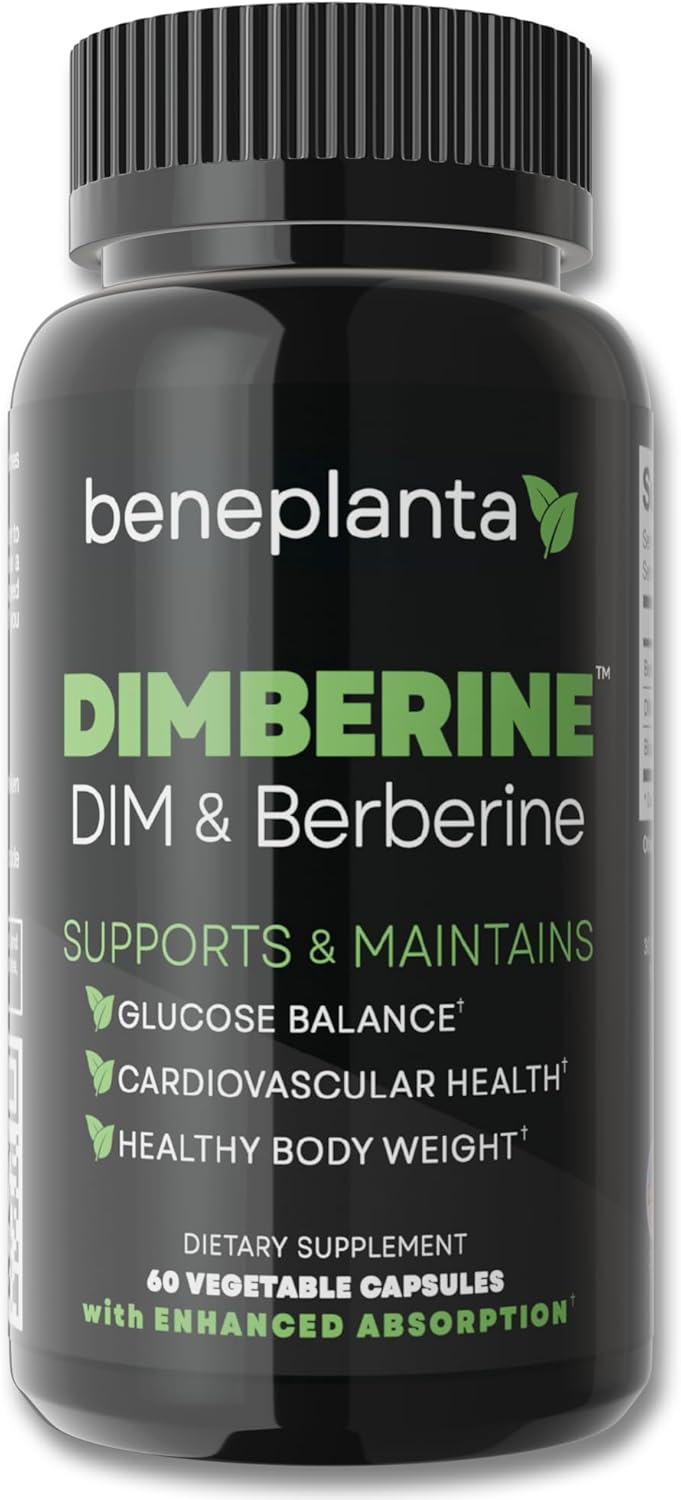 High Purity Dimberine DIM & Berberine Formula for Enhanced Absorption - 60 Capsules