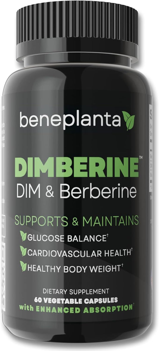 High Purity Dimberine DIM & Berberine Formula for Enhanced Absorption - 60 Capsules