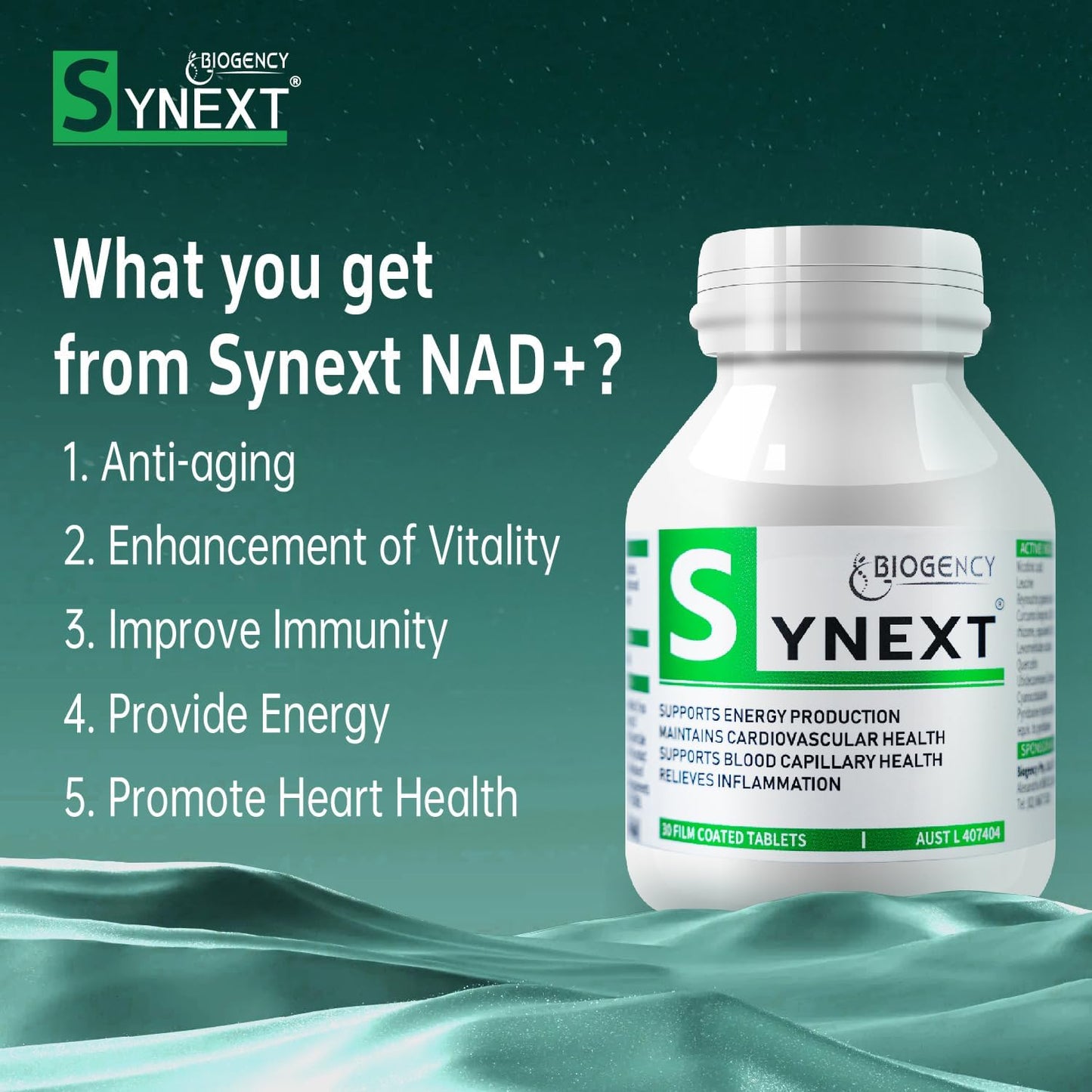 High Purity NAD+ Supplement with Liposomal NR, Resveratrol, Quercetin - Anti-Aging, Energy, Focus - 30 Tabs
