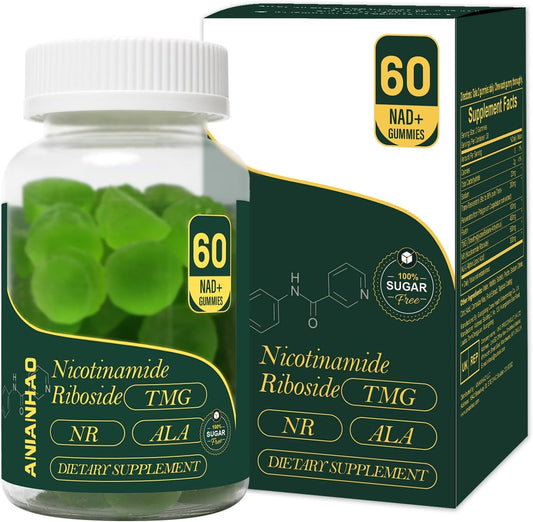 High Purity NMN Supplement Gummies with Liposomal Nicotinamide Riboside, Resveratrol, and Quercetin - Anti-Aging, Energy, Focus - 1 Box