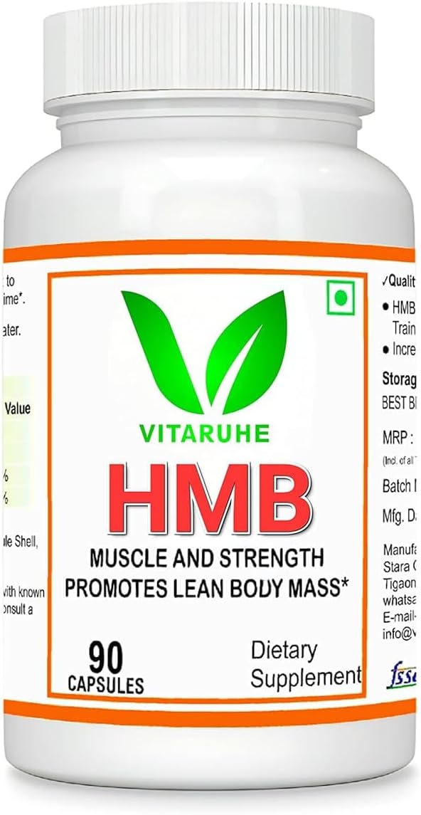High-Quality 1000mg Senta HMB Supplement for Muscle Growth, Retention & Recovery - 90 Capsules for Bodybuilding