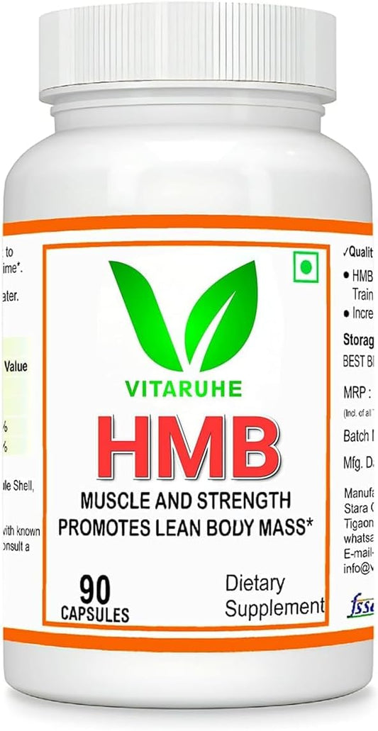 High-Quality 1000mg Senta HMB Supplement for Muscle Growth, Retention & Recovery - 90 Capsules for Bodybuilding