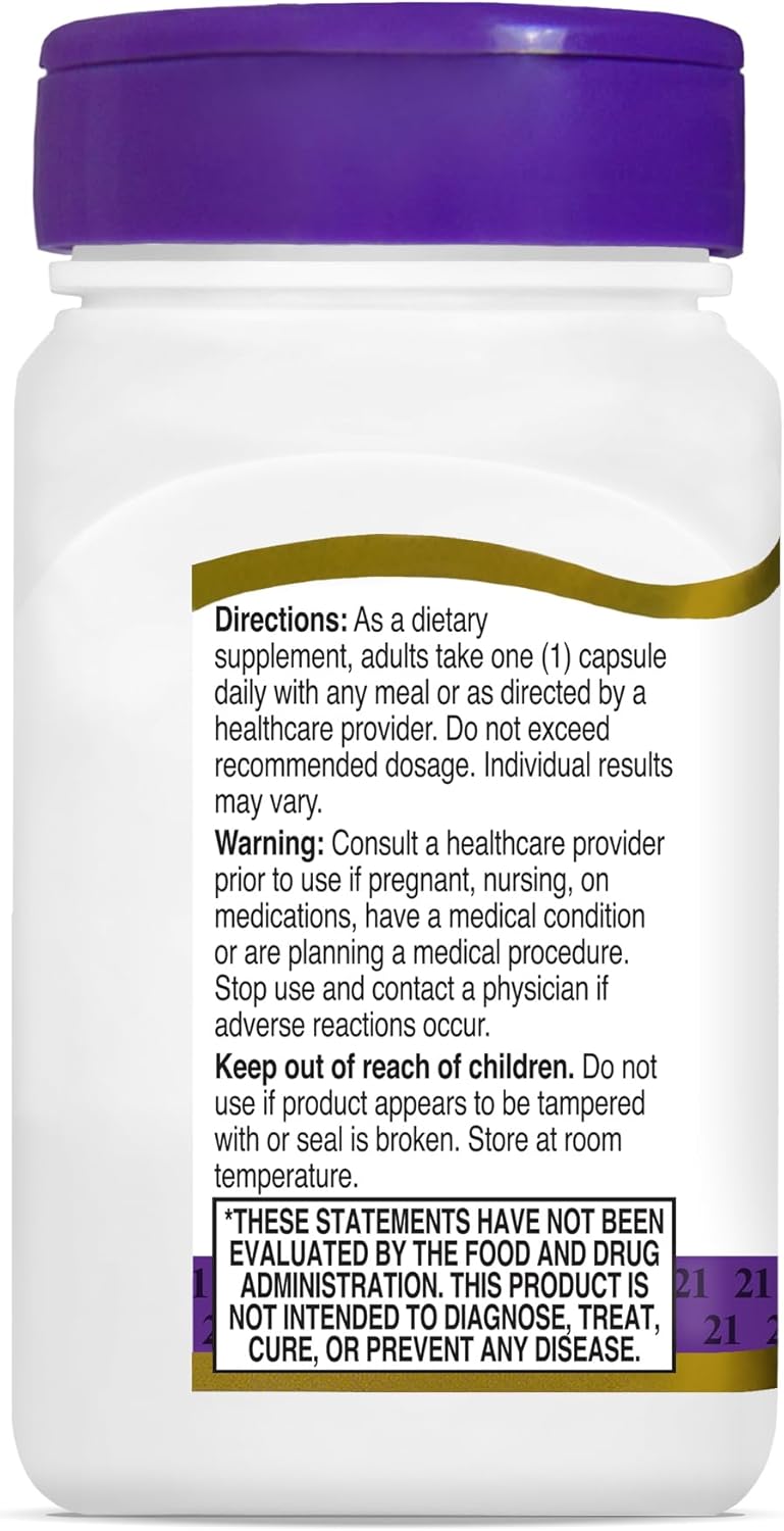 High-Quality 21st Century Healthcare Alpha Lipoic Acid 200mg, 60 Vegetarian Capsules
