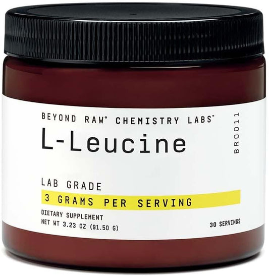 High-Quality BEYOND RAW Chemistry Labs L-Leucine Powder for Muscle Fuel | 30 Servings