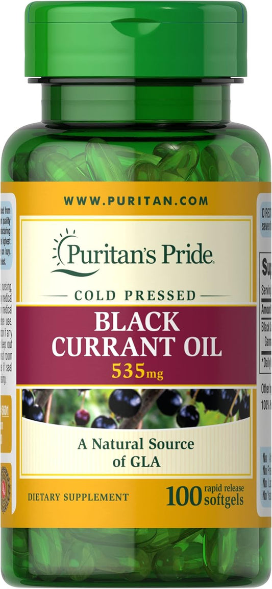 High-Quality Black Currant Oil Supplement - 535 mg - Puritan's Pride