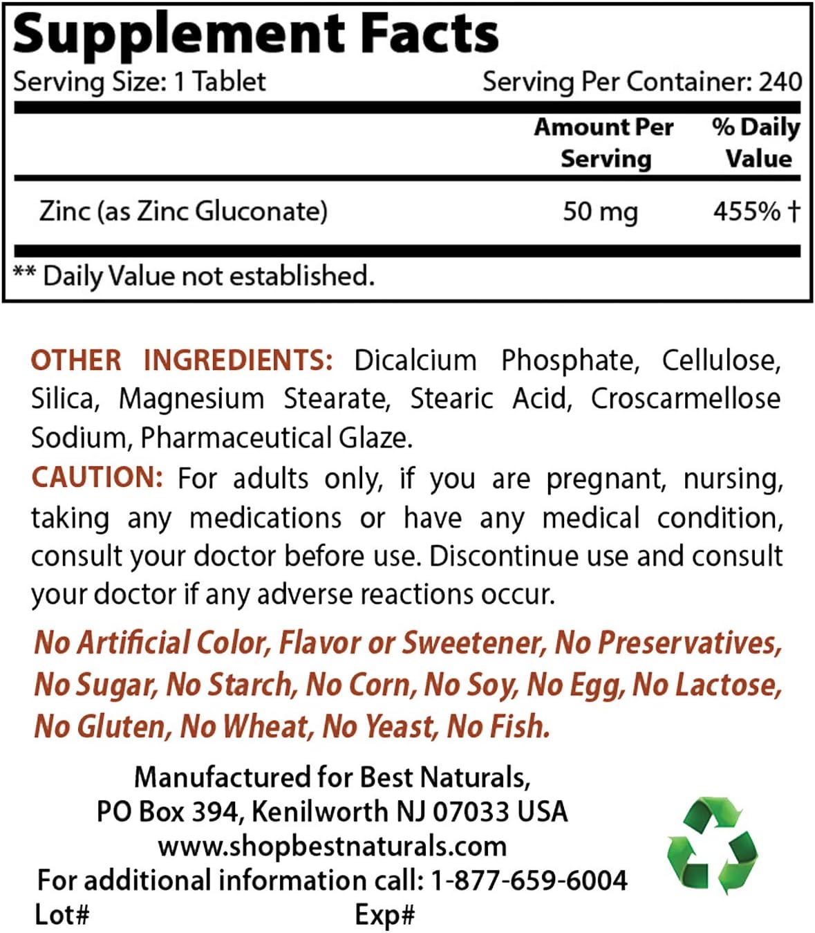 High-Quality Cinnamon 500mg with Zinc Gluconate 50mg - Top Natural Supplement for Immune Support