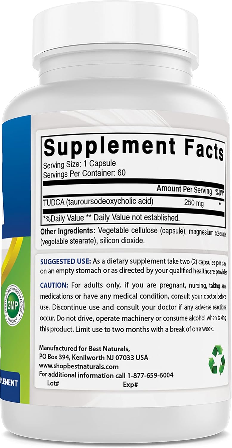 High-Quality Cinnamon and TUDCA Supplement - 1000mg and 250mg Capsules