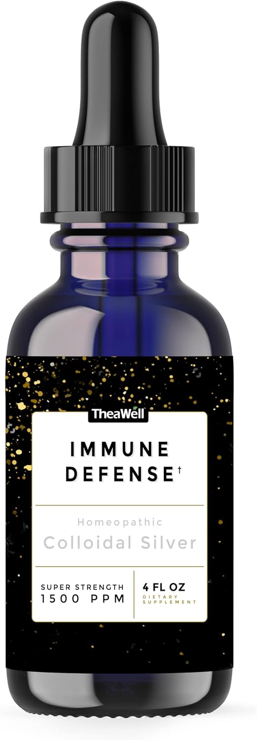 High-Quality Colloidal Silver 1500 PPM for Immune Defense - Super Strength Concentration - Mild Silver Protein - 4.00 Fl Oz