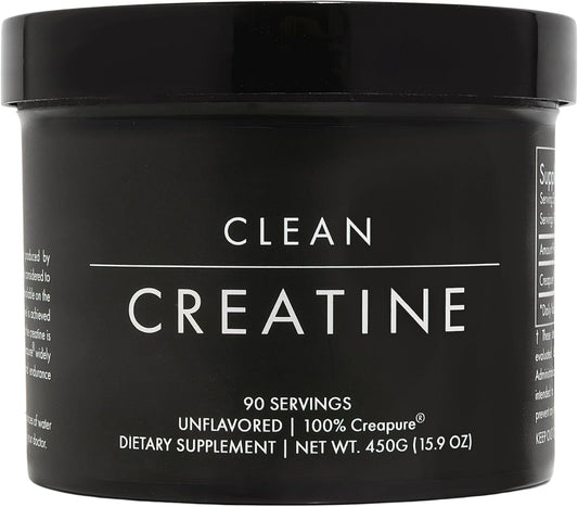 High-Quality Creapure® Creatine Monohydrate Powder - 450g for Muscle Growth | Vegan, Keto, Gluten-Free, Easy to Mix - 90 Servings