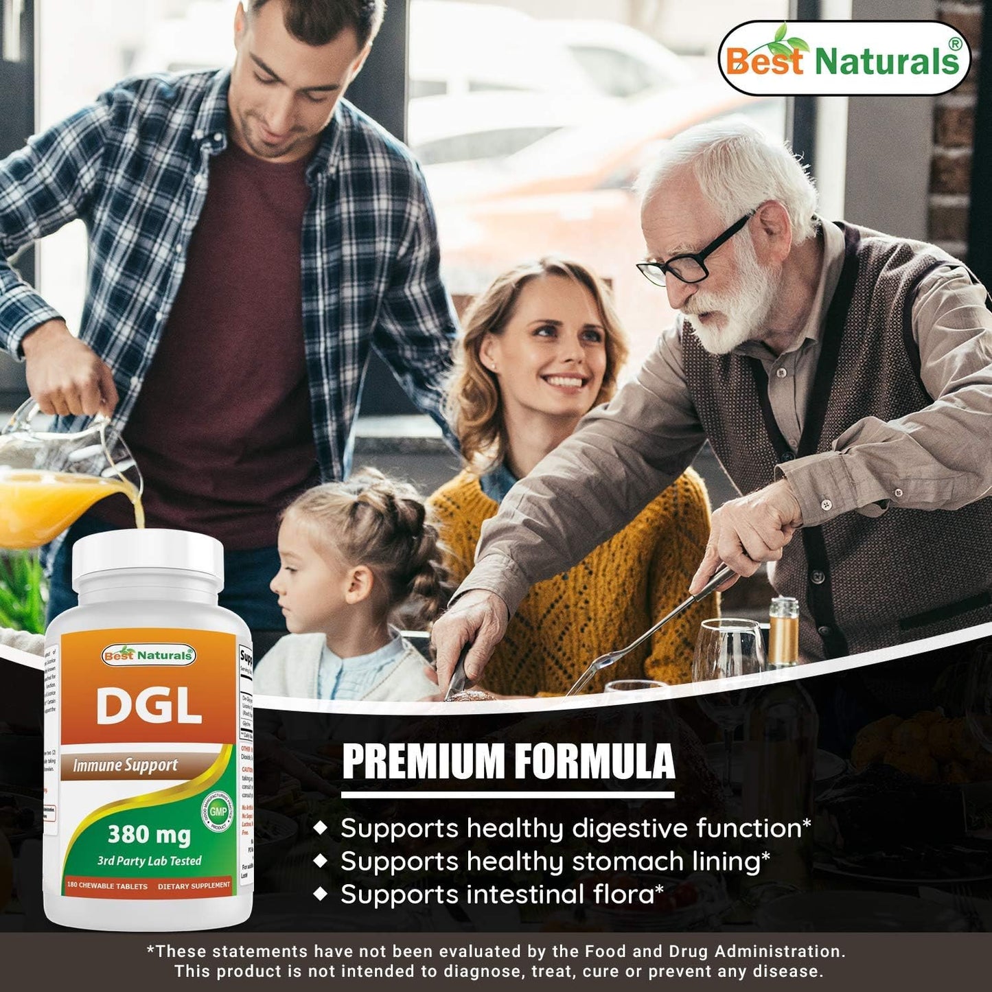 High-Quality DGL Chewable with L-Glutamine - 380mg & 500mg Formula