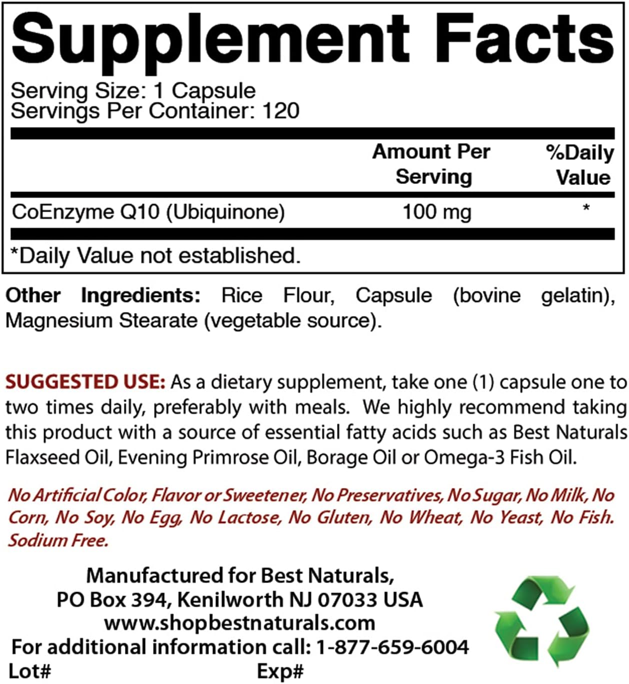 High-Quality DHEA 100mg and COQ10 100mg Supplement for Optimal Health