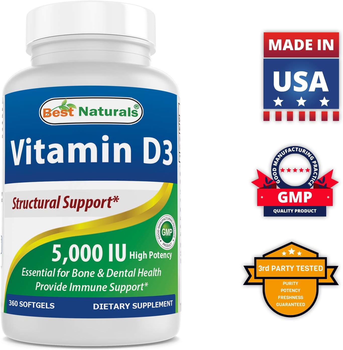 High-Quality DHEA 25mg & Vitamin D3 5000 IU Supplement for Optimal Health