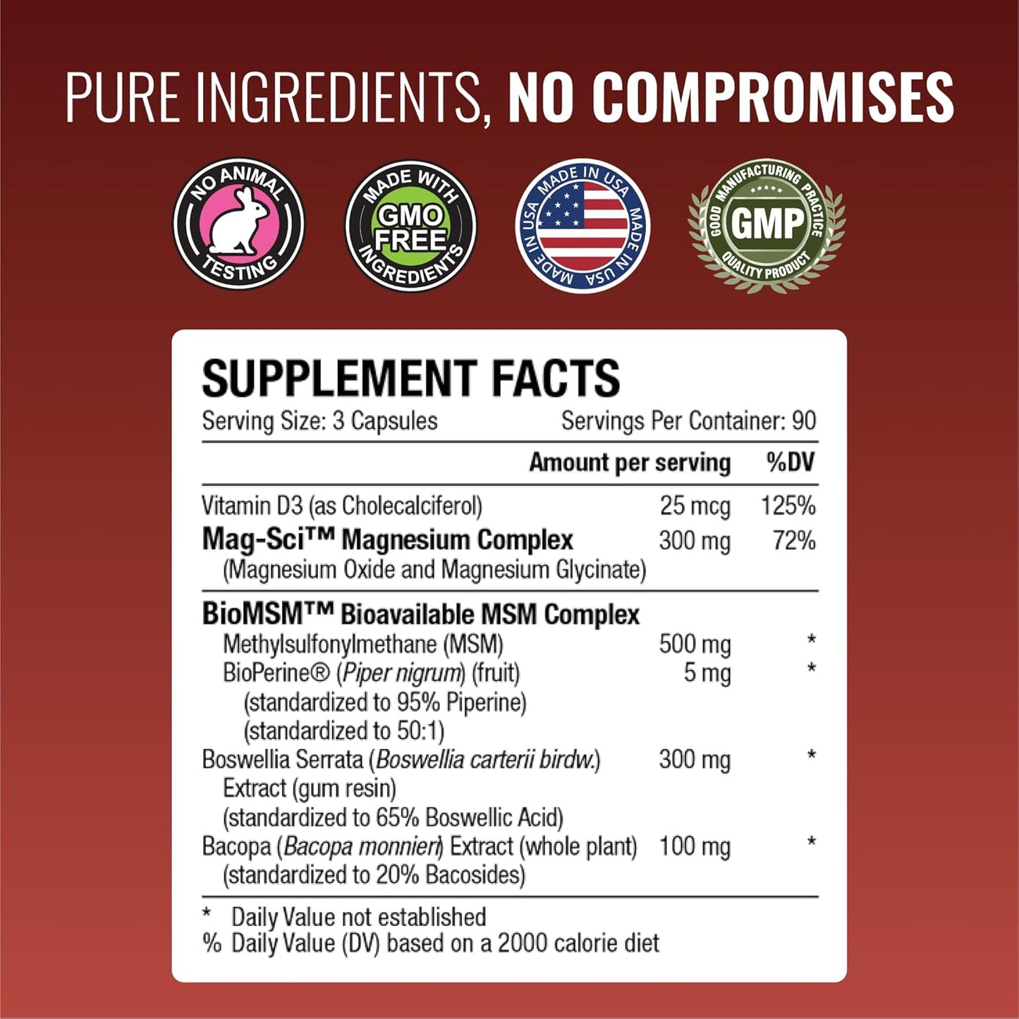 High-Quality Fibroprin Supplement for Nerve and Muscle Pain Relief - Boost Mobility - 540 Capsules - 6 Month Supply - USA Made