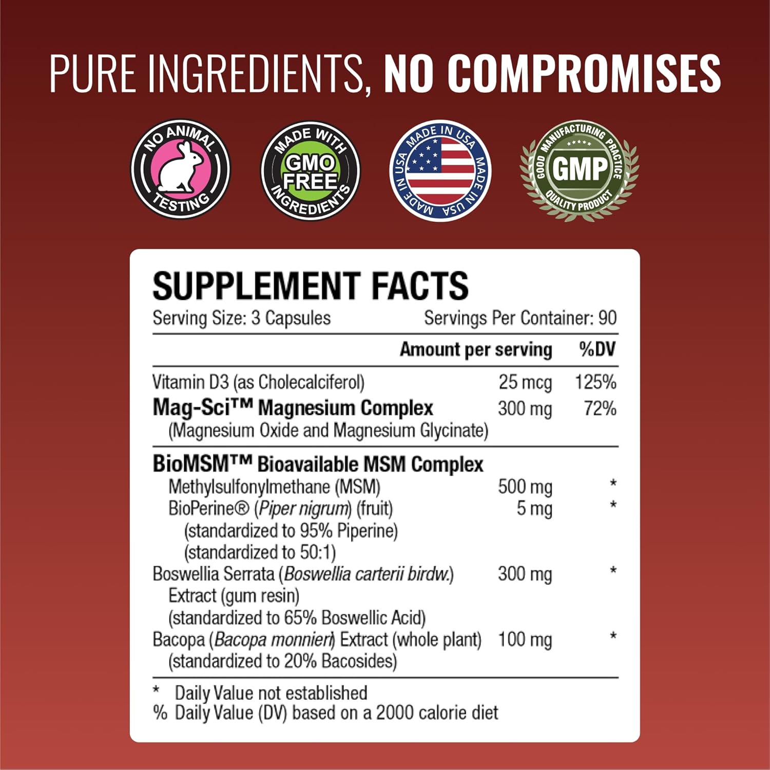 High-Quality Fibroprin Supplement for Nerve and Muscle Pain Relief - Boost Mobility - 540 Capsules - 6 Month Supply - USA Made