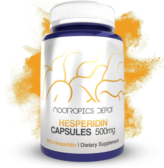 High-Quality Hesperidin Capsules - 500mg, 180 Count - Citrus Aurantium Extract for Metabolic and Cardiovascular Health