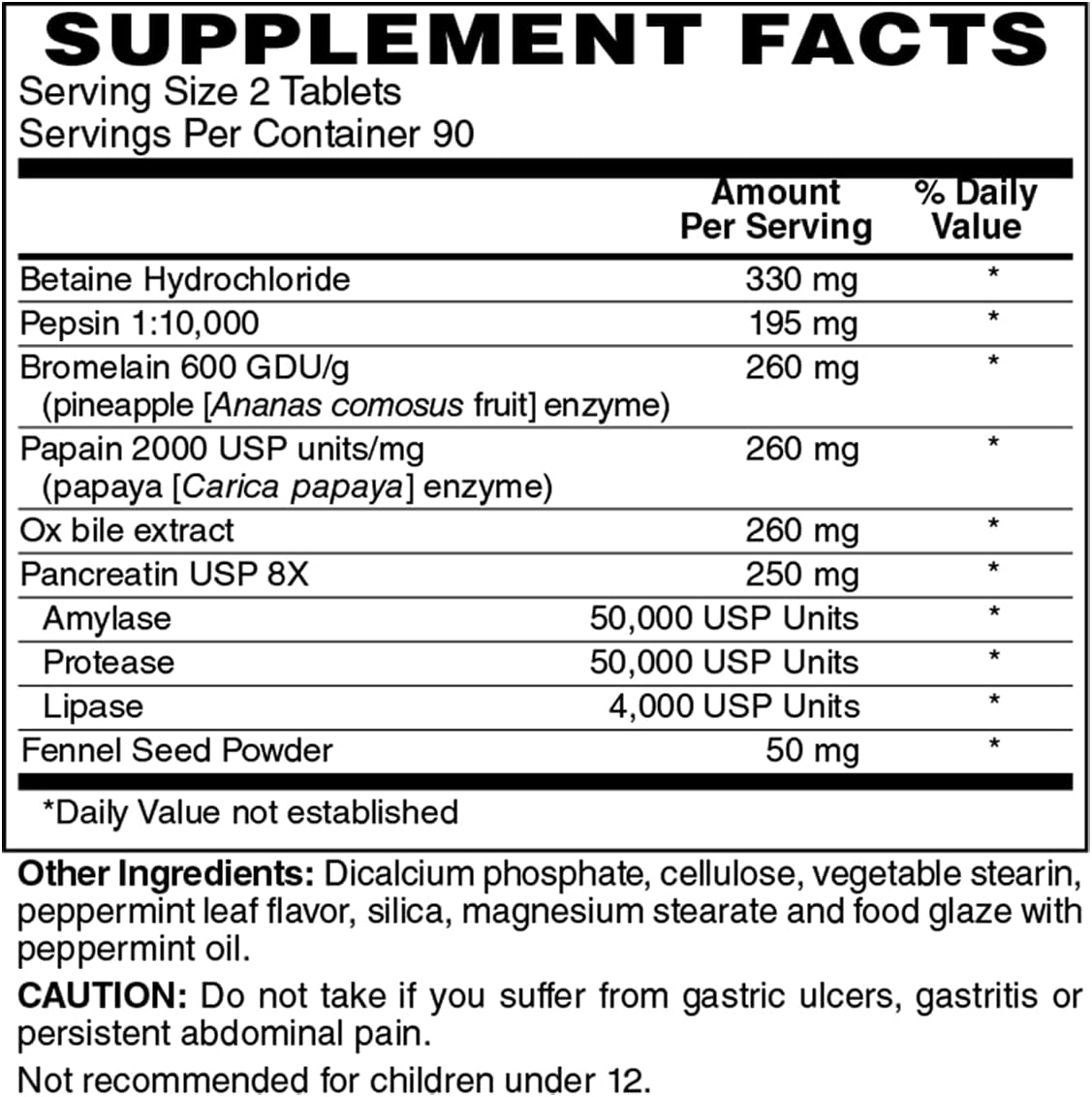 High-Quality Holly Hill Health Foods Superzymes Tablets - Pack of 180