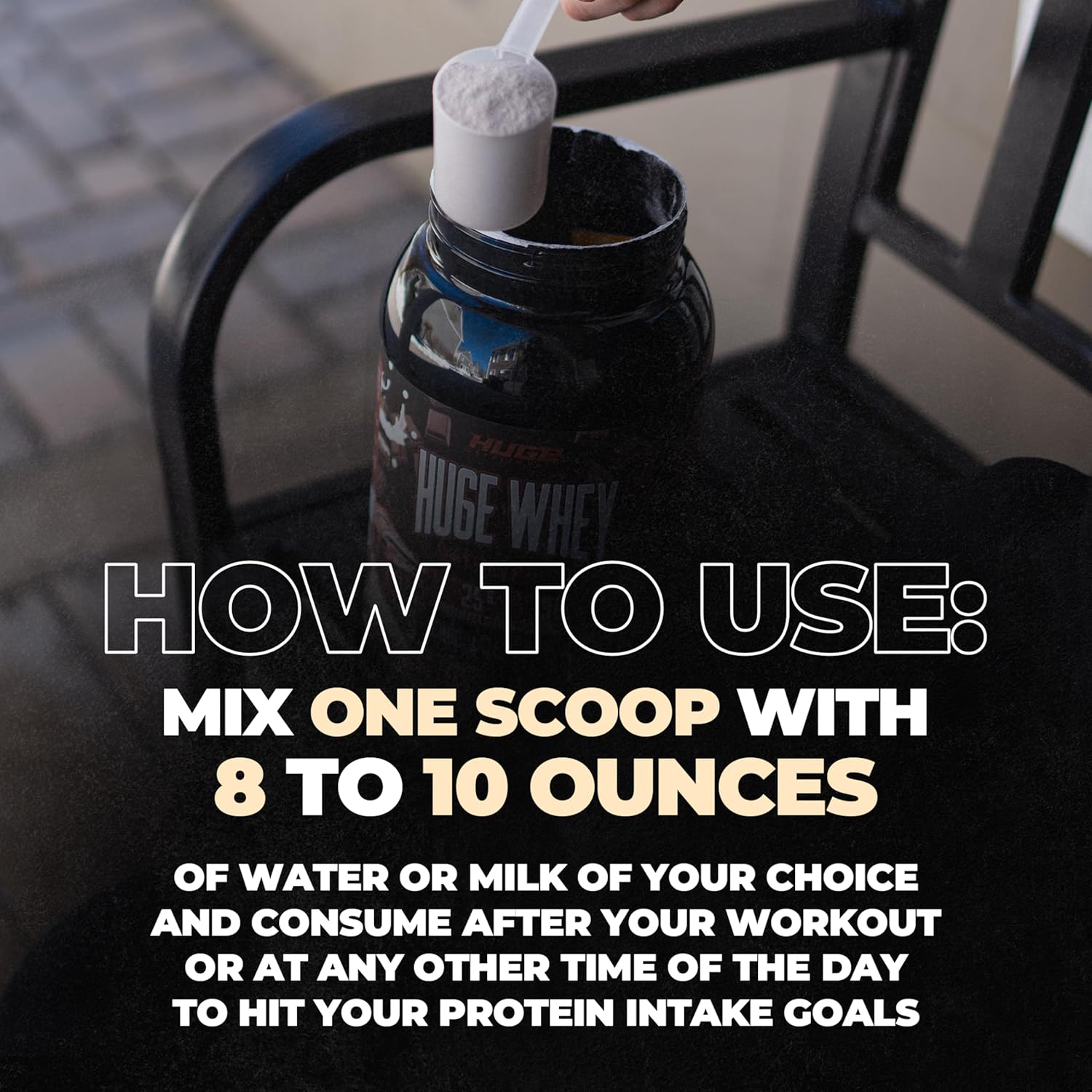 High-Quality Huge Whey Protein Powder for Muscle Gain with 25g Protein, Chocolate Brownie Flavor, 30 Servings