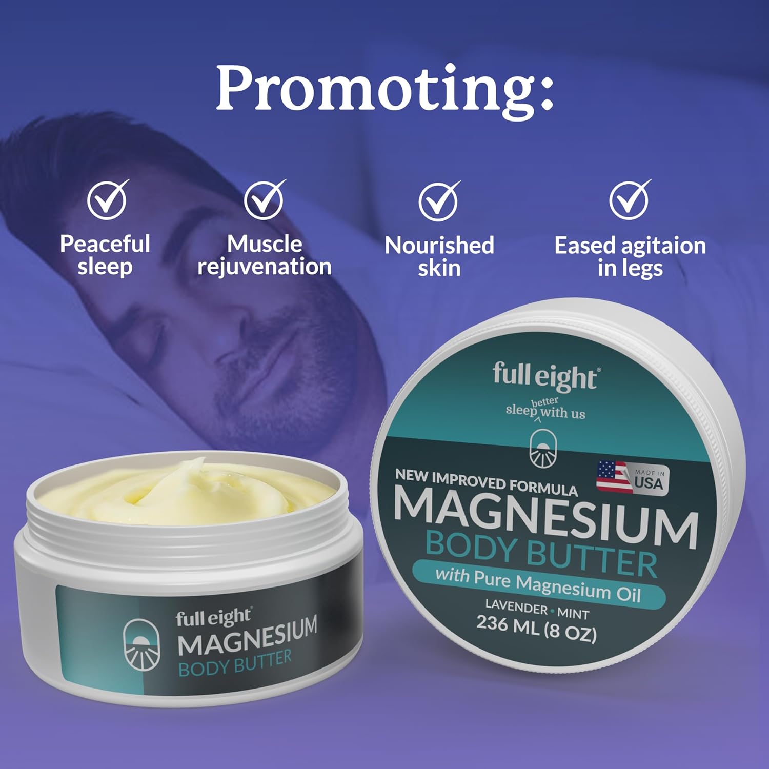 High-Quality Magnesium Bundle for Sleep - Includes Magnesium Glycinate 500mg and Magnesium Chloride Body Butter