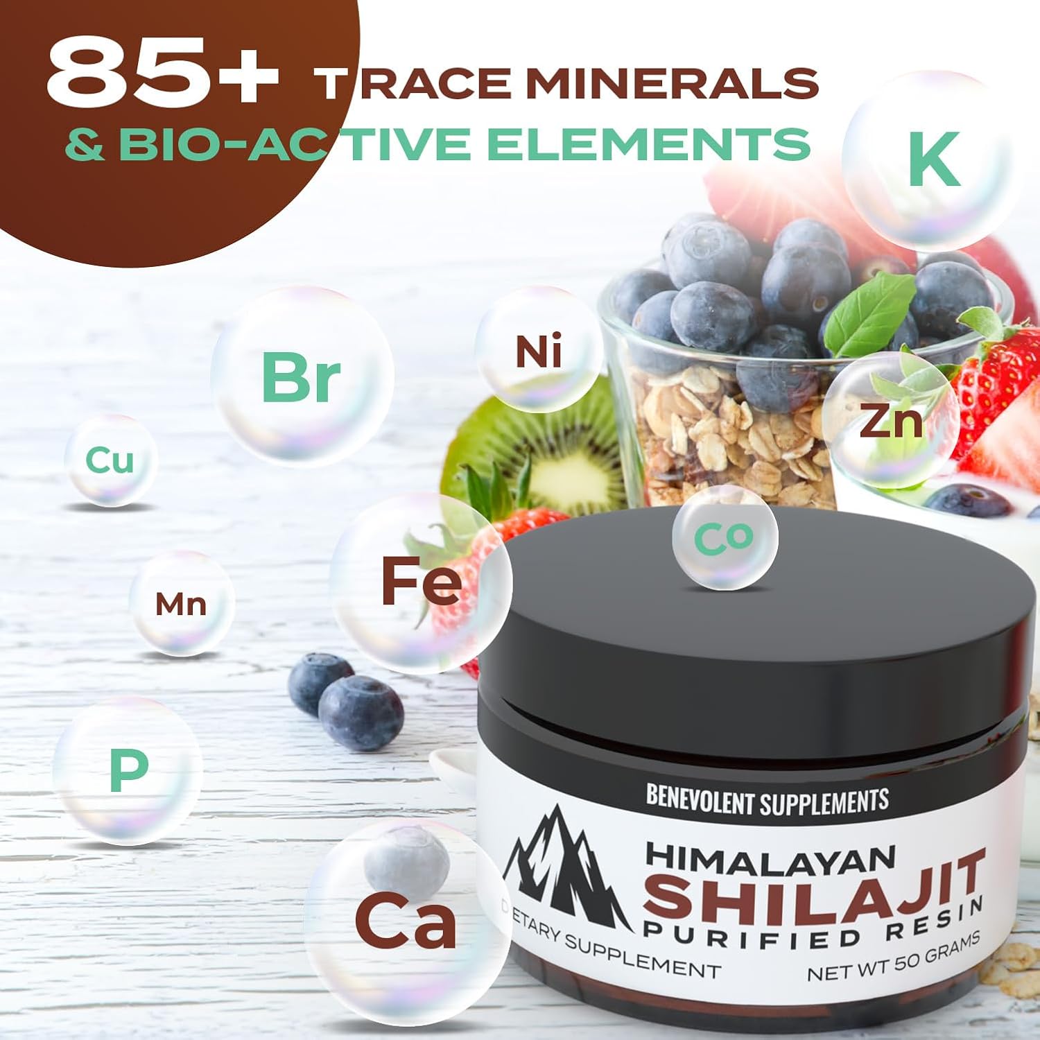 High-Quality Magnesium Complex with 5 Forms and Shilajit Resin - 4 Months Supply - 500mg Magnesium Glycinate, Oxide, Taurate, Chelate, Citrate - Energy Boost