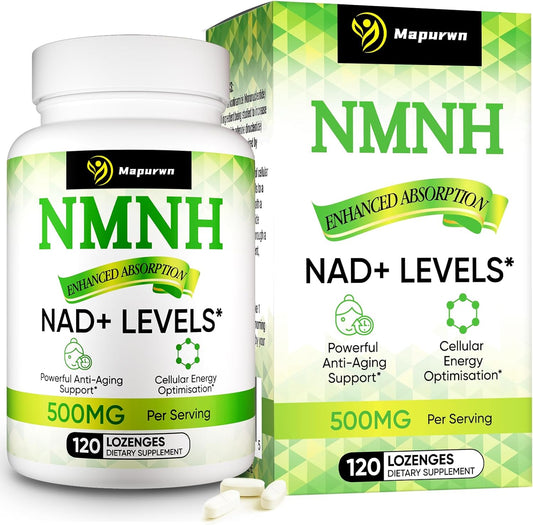 High Quality Mapurwn NMNH Capsules - 500mg per Serving, 120 Count - Natural NMN Supplement Alternative