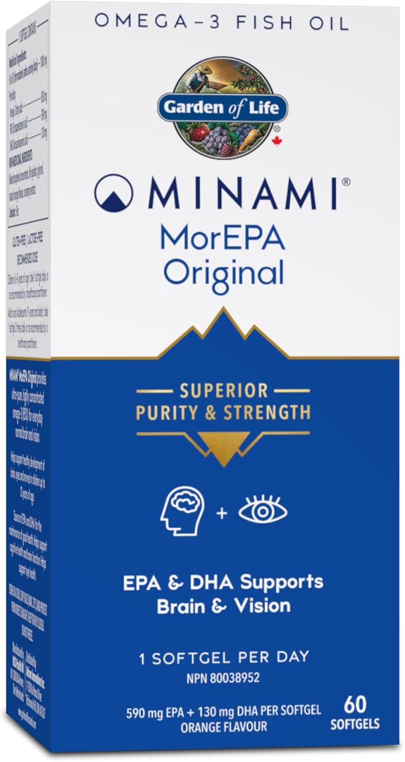 High-Quality Minami Nutrition Mor EPA Fish Oil Supplement, 60 Capsules