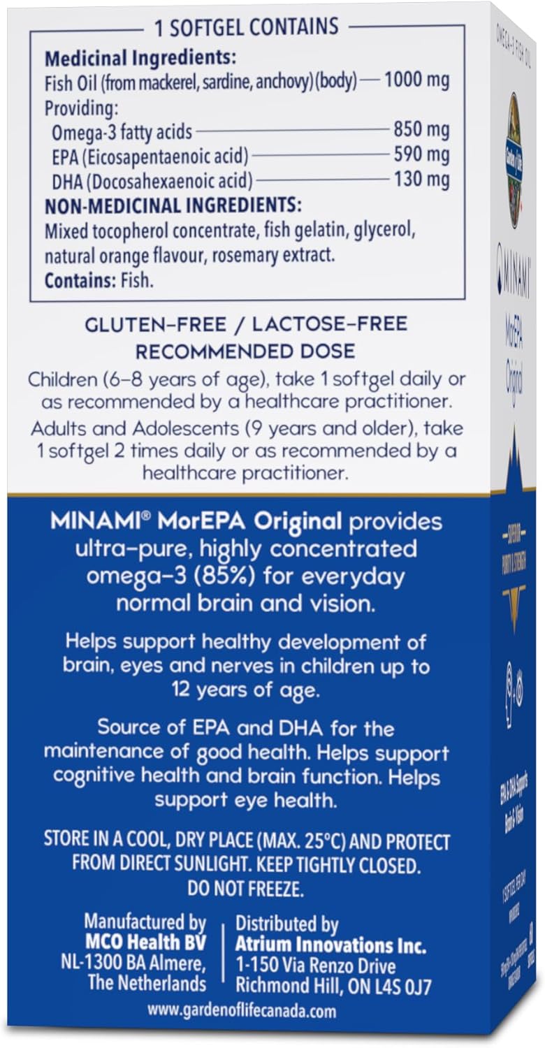 High-Quality Minami Nutrition Mor EPA Fish Oil Supplement, 60 Capsules