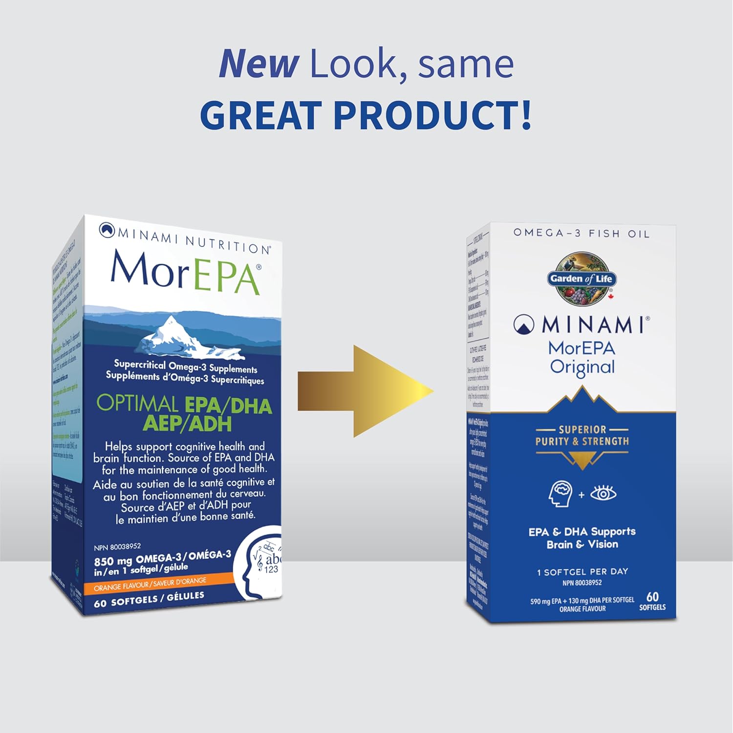 High-Quality Minami Nutrition Mor EPA Fish Oil Supplement, 60 Capsules