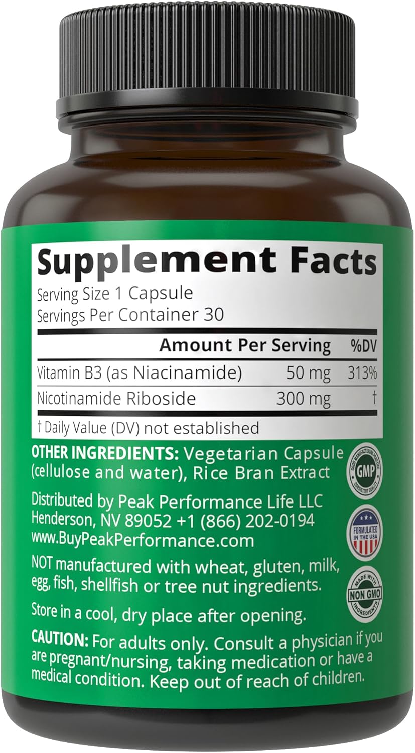 High-Quality Nicotinamide Riboside NR Supplement for Peak Performance. Boost NAD+ Levels with Niacinamide. Vegan, Non-GMO, Gluten-Free. Third-Party Tested NR Vitamin for Women and Men.