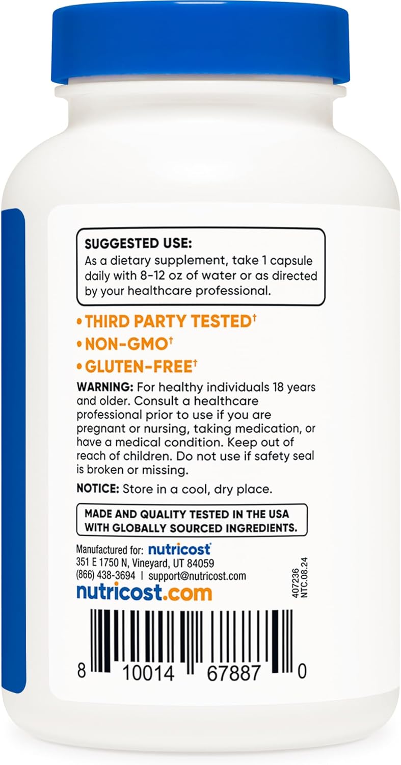 High-Quality Nutricost Bee Propolis Supplement with 5% Flavonoids - 500mg - 120 Capsules
