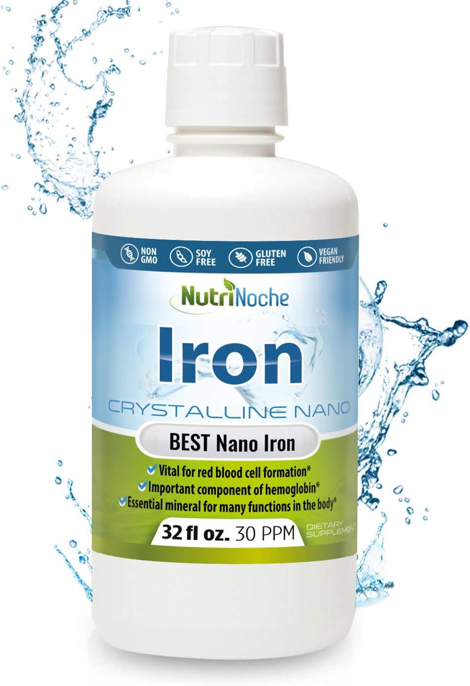 High-Quality NutriNoche Liquid Iron Supplement with 30 ppm Colloidal Minerals
