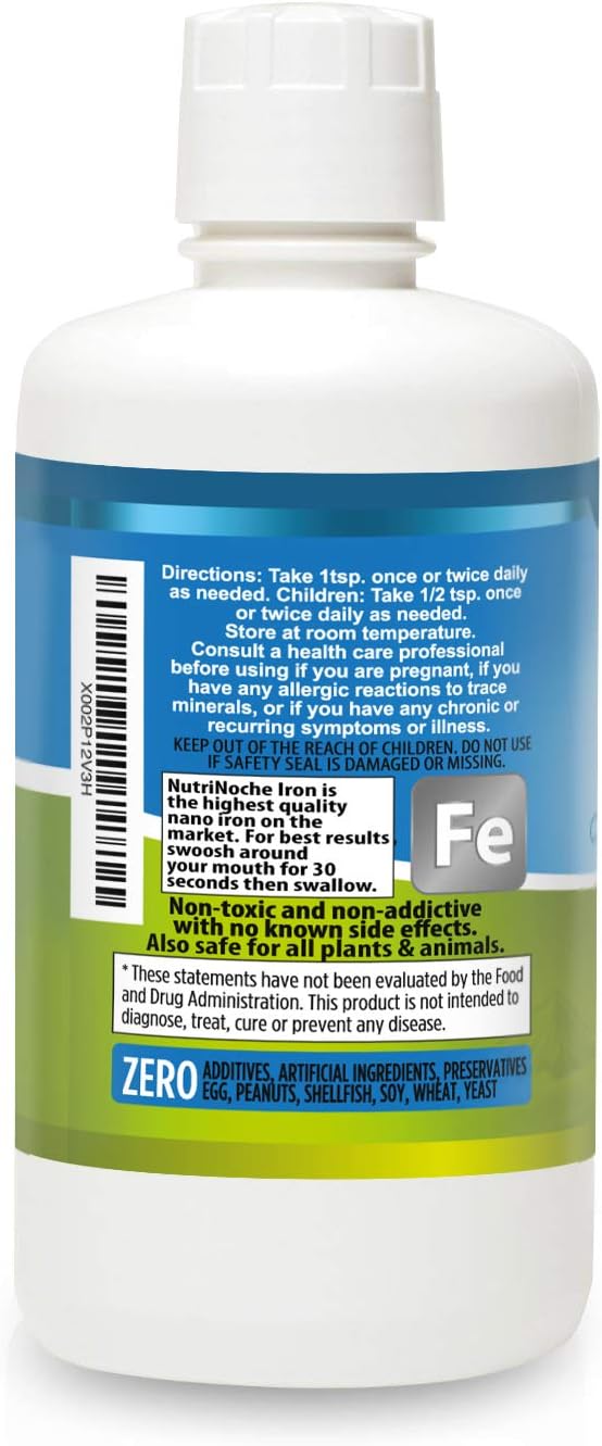 High-Quality NutriNoche Liquid Iron Supplement with 30 ppm Colloidal Minerals