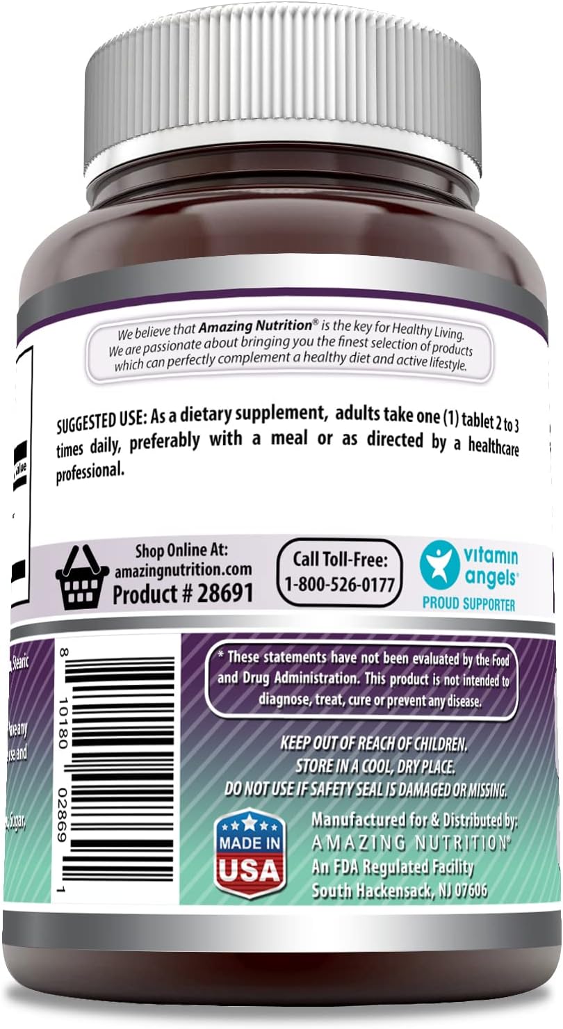 High-Quality OptiMSM 1500 mg Tablets Supplement | Non-GMO & Gluten-Free | Made in USA (180 Count) by Amazing Nutrition