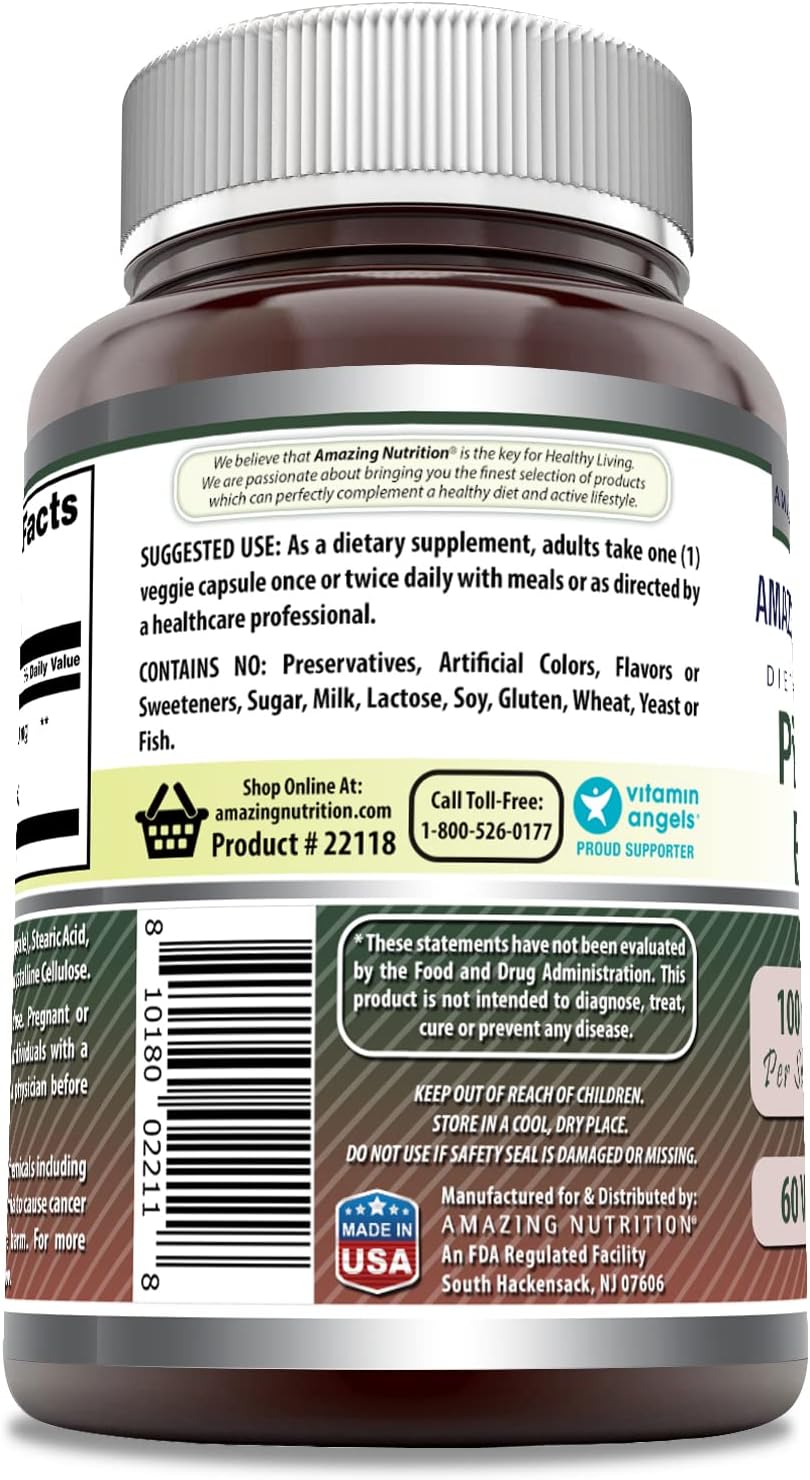 High-Quality Pine Bark Extract 100mg Capsules | Natural Antioxidant | Non-GMO & Gluten Free | Made in USA | Vegetarian-Friendly