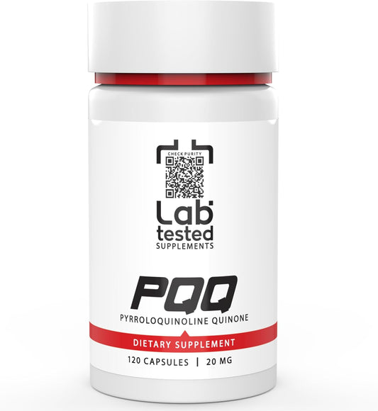 High-Quality PQQ Supplements: 120 Capsules, 20mg - Lab Tested with 3rd Party COA - 4 Month Supply