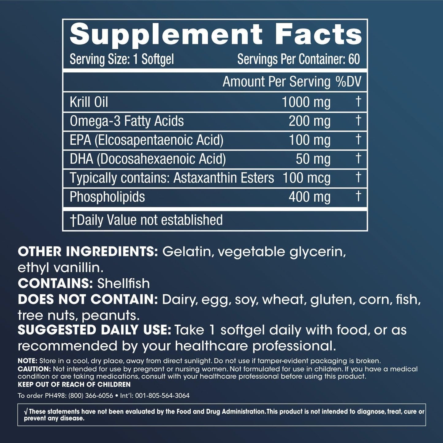 High-Quality ProHealth Arctic Select Krill Oil Softgels - 1000 mg (60 Count)