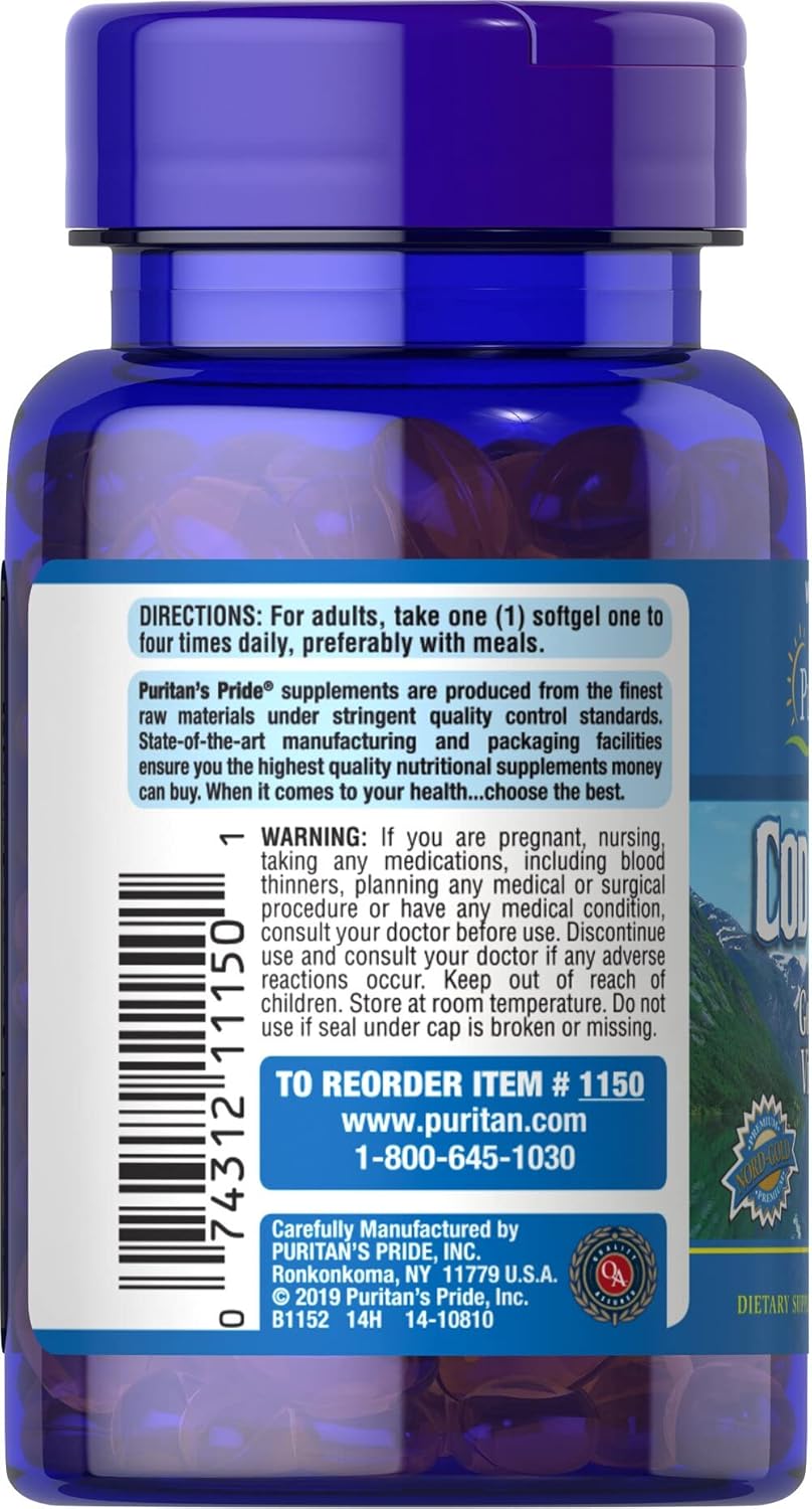 High-Quality Puritan's Pride Cod Liver Oil Supplement - 415 mg