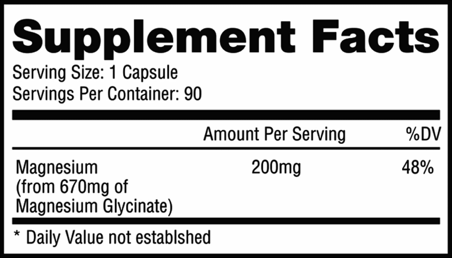 High-Quality SIGFORM Magnesium Glycinate Capsules - 200mg (90 Count) - USA Made