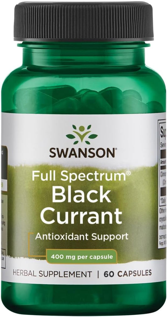 High-Quality Swanson Full Spectrum Black Currant Capsules - 400mg (60 Count)