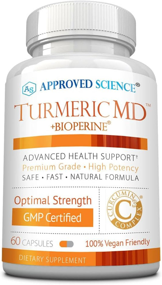 High-Quality Turmeric Supplement with BioPerine - 60 Capsules (1 Month Supply) - 95% Standardized Curcuminoids - Trusted Brand