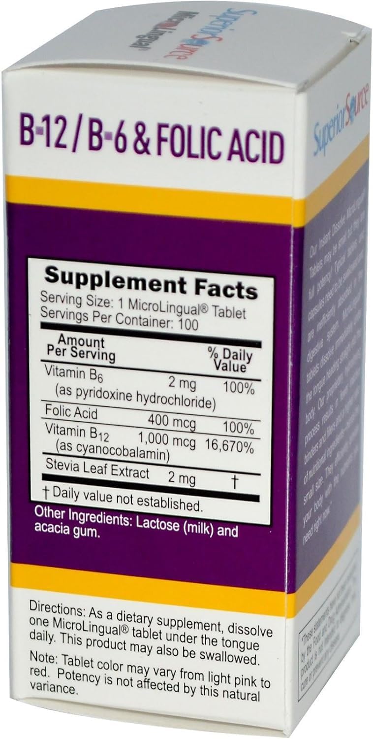 High-Quality Vitamin B12 Cyanocobalamin Tablets (1000 mcg) for Energy, Heart Health, Metabolism Boost, Stress Relief - 100 Ct, Non-GMO, Quick Dissolve