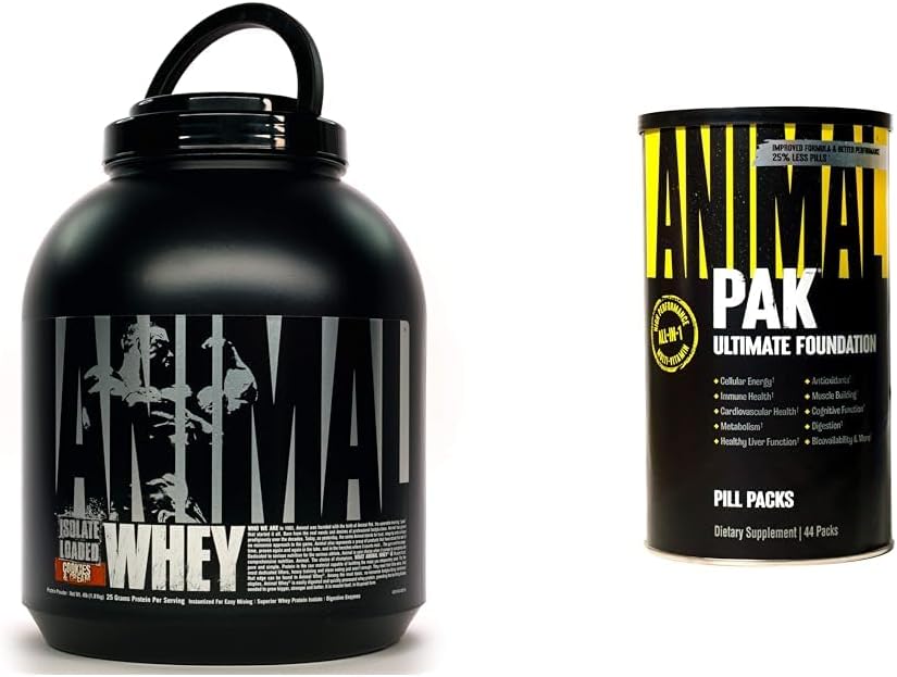 High-Quality Whey Isolate Protein Powder for Post-Workout Recovery with Animal Pak Vitamins & Supplements
